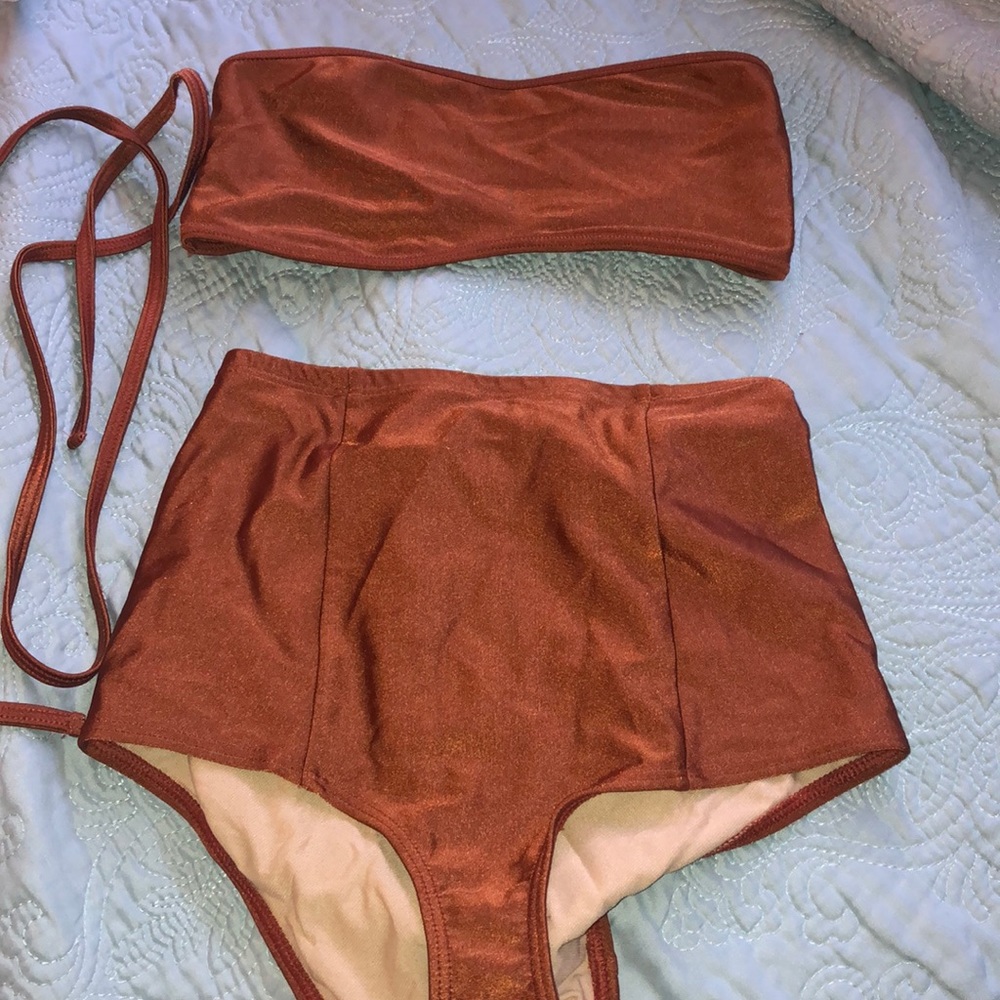 American Apparel Nylon Tricot High Rise Swim Piece